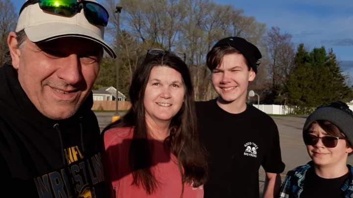 John Skiptunas with his family